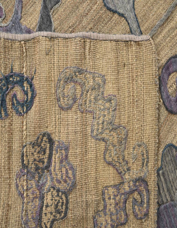 Detail image of  5' 6 x 6' 5  Hand Woven Kilim Suzani Wool Rug