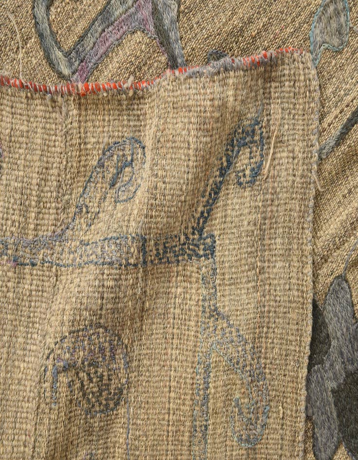 Detail image of  5' 10 x 7' 6  Hand Woven Kilim Suzani Wool Rug