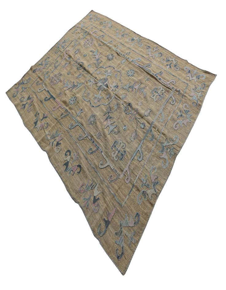 Detail image of  5' 10 x 7' 7  Hand Woven Kilim Suzani Wool Rug