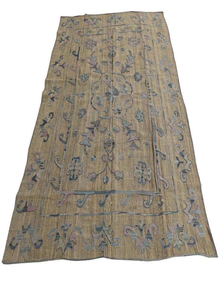 Detail image of  5' 10 x 7' 7  Hand Woven Kilim Suzani Wool Rug