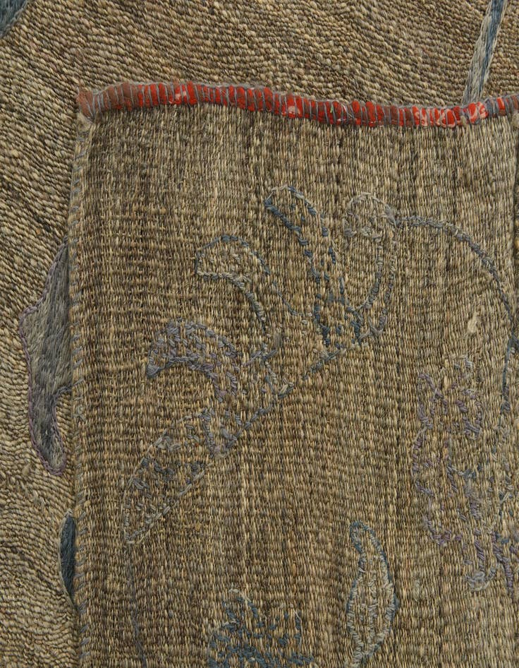 Detail image of  5' 1 x 6' 5  Hand Woven Kilim Suzani Wool Rug