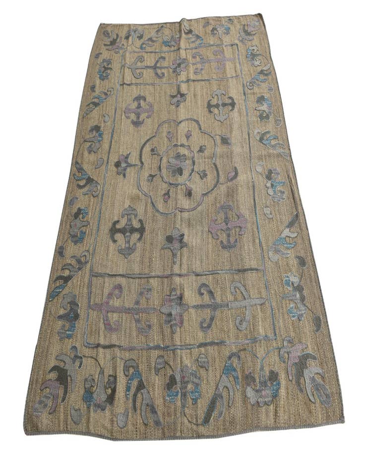 Detail image of  5' x 6' 6  Hand Woven Kilim Suzani Wool Rug