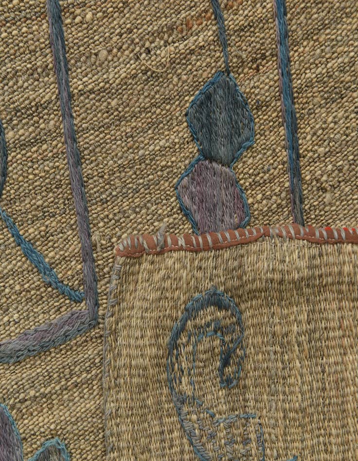 Detail image of  5' 10 x 7' 4  Hand Woven Kilim Suzani Wool Rug