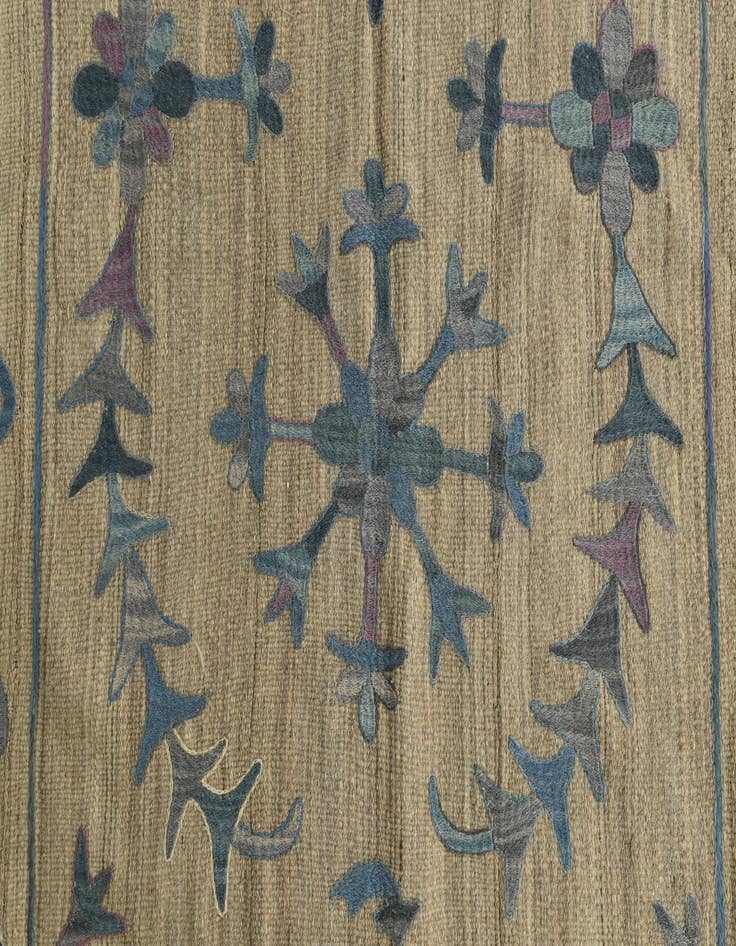 Detail image of  5' 10 x 7' 1  Hand Woven Kilim Suzani Wool Rug