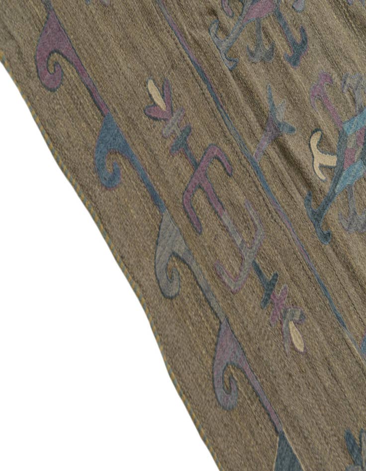 Detail image of  5' 9 x 7' 2  Hand Woven Kilim Suzani Wool Rug