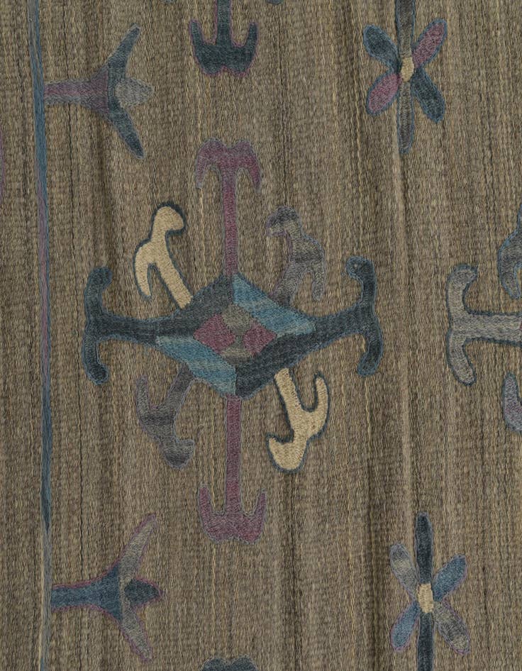 Detail image of  5' 9 x 7' 2  Hand Woven Kilim Suzani Wool Rug
