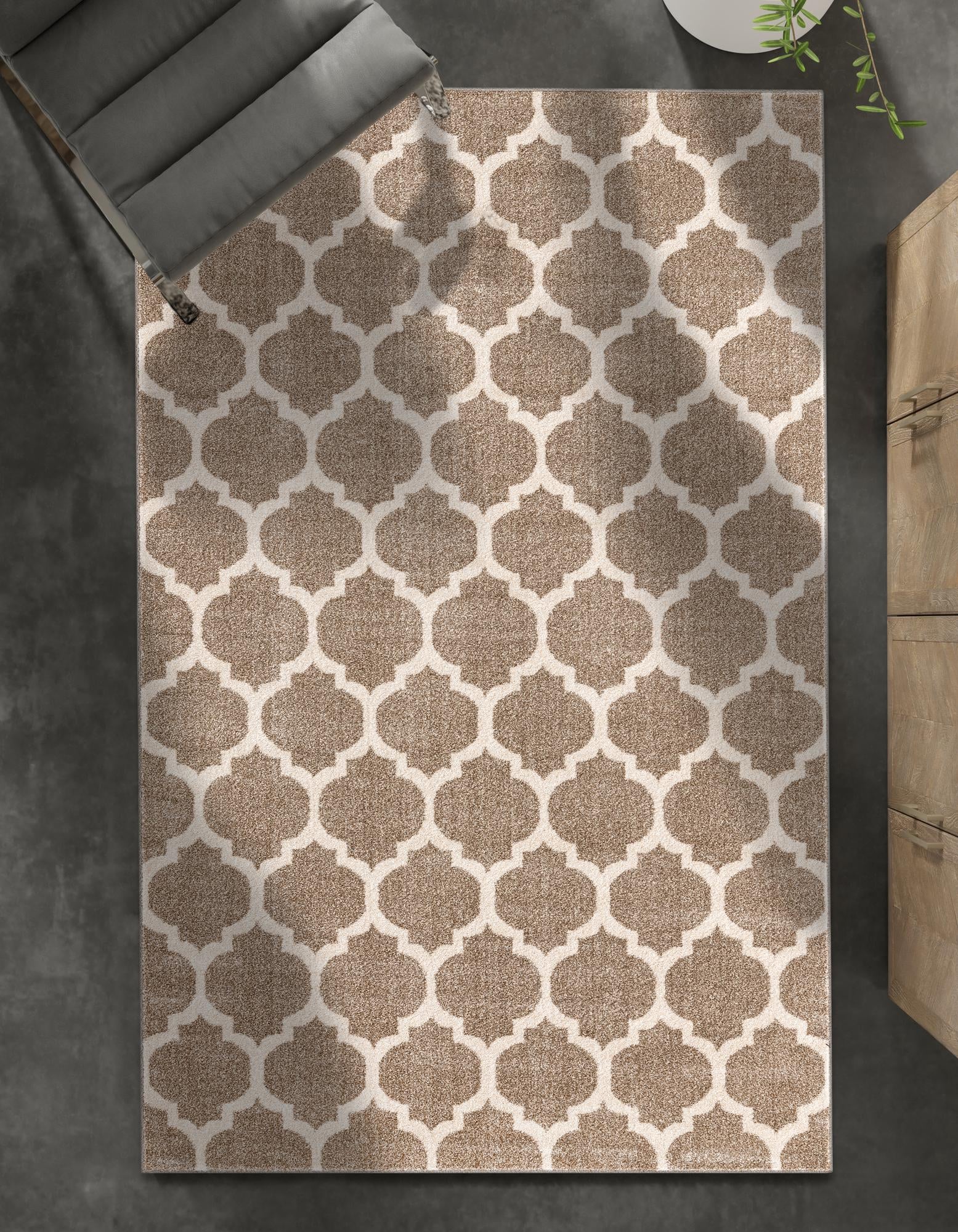 Light Brown 7' 10 x 10' Lattice Rug | Rugs.com