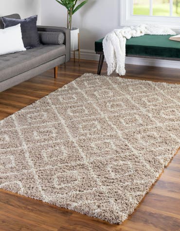  10' x 13' Lattice Shag Rug