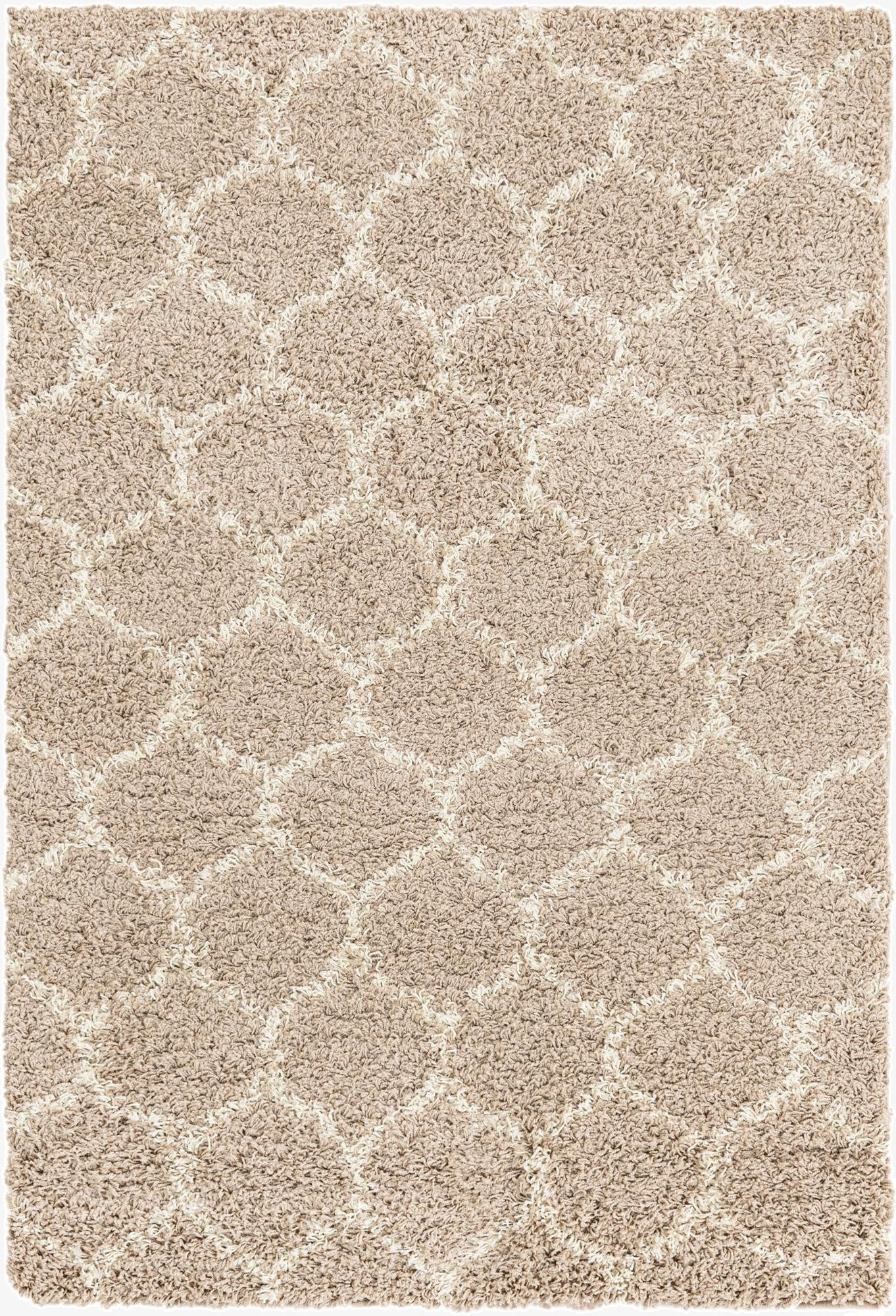  4' x 6' Lattice Shag Rug
