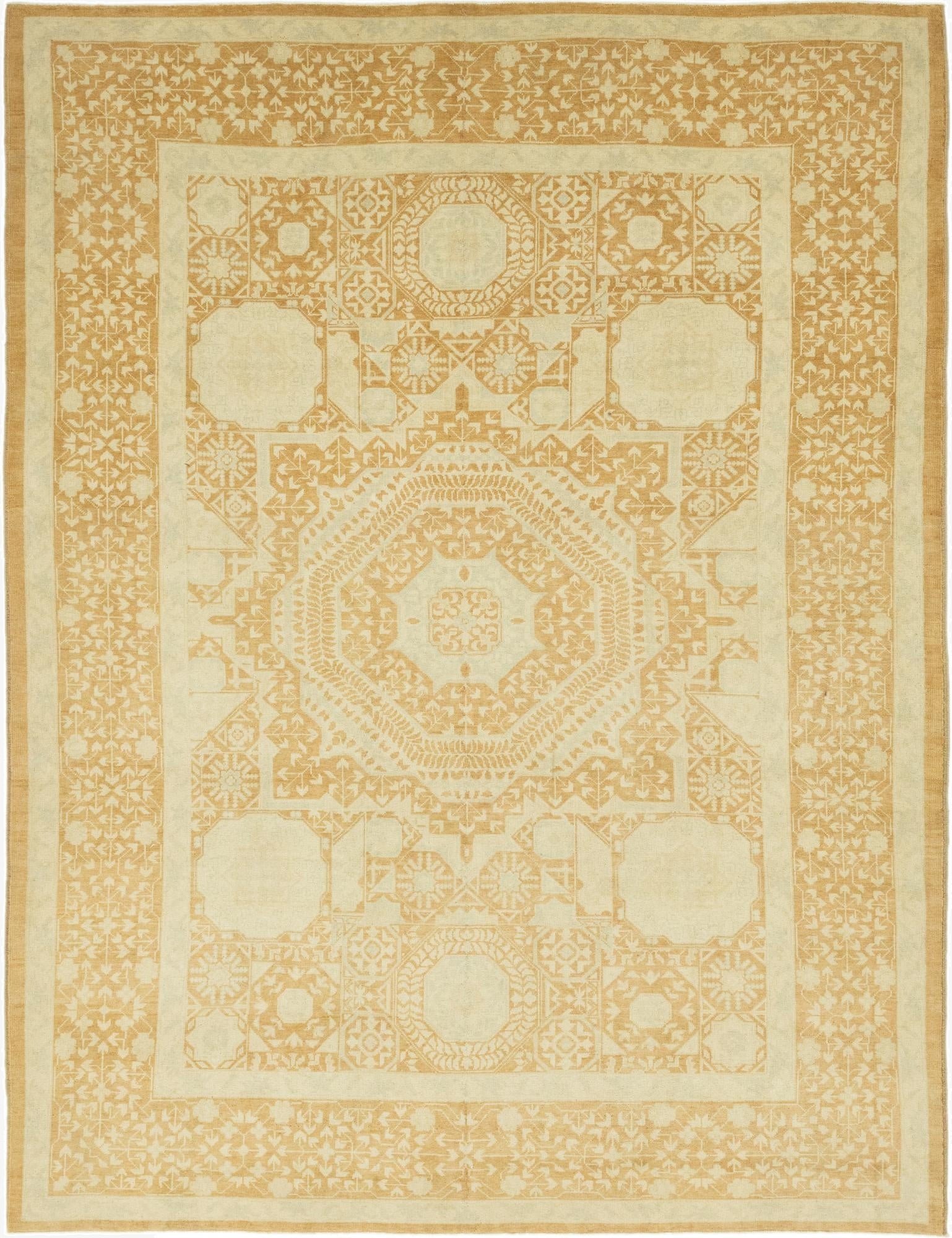  9' x 11' 9  Hand Knotted Mamluk Ziegler Rug