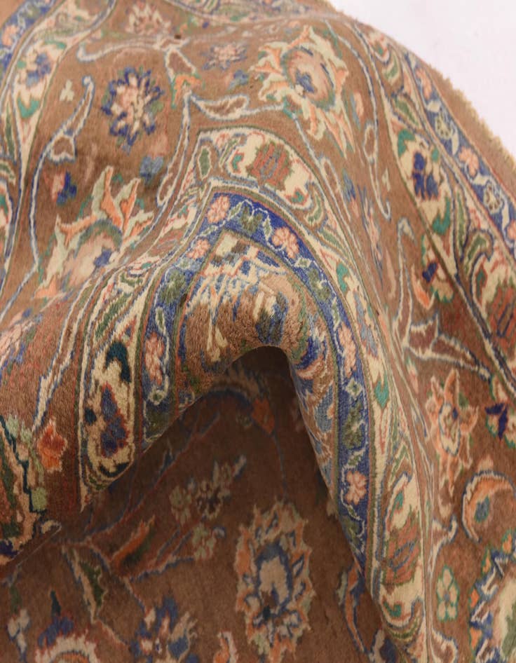 Detail image of  9' 8 x 12' 7  Hand Knotted Mashad Persian Wool Rug