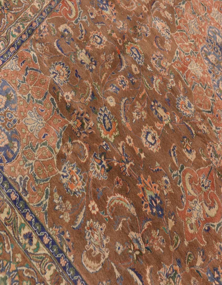 Detail image of  9' 8 x 12' 7  Hand Knotted Mashad Persian Wool Rug