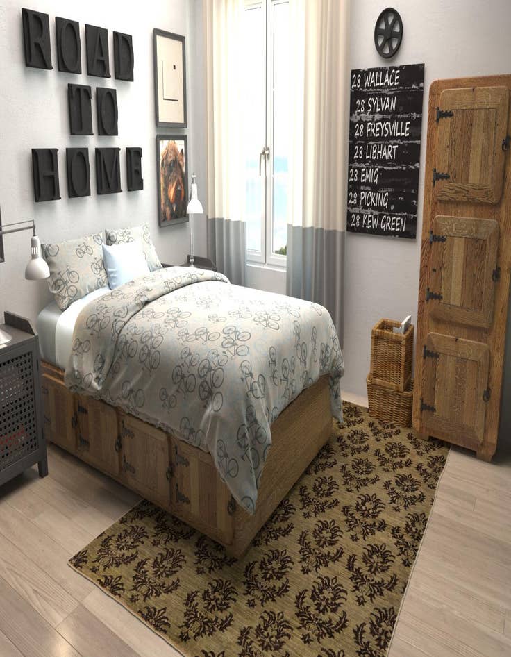 Detail image of  5' 5 x 7' 10  Hand Knotted Modern Ziegler Rug