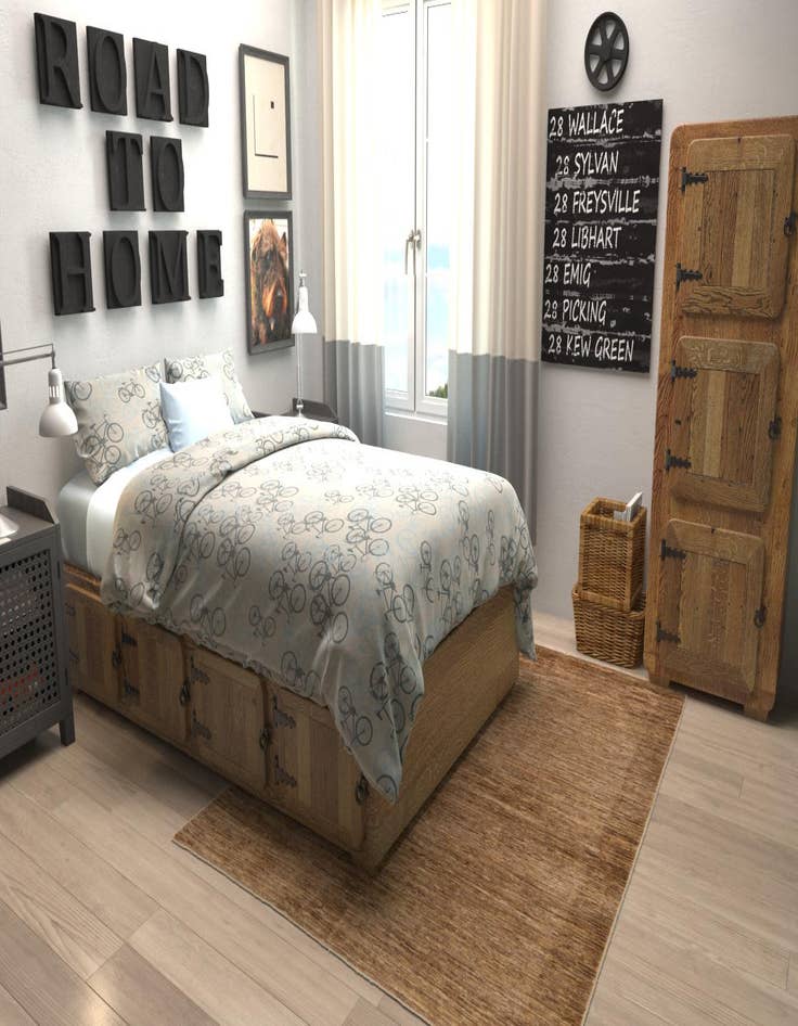 Detail image of  5' x 6' 5  Hand Knotted Modern Ziegler Rug