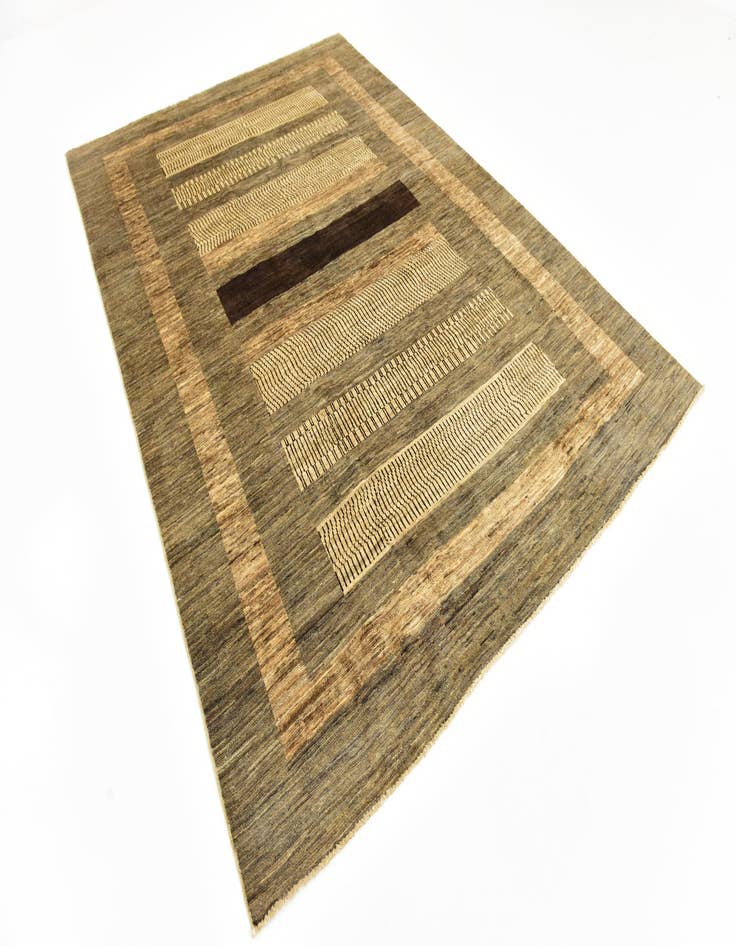 Detail image of  6' 6 x 9' 6  Hand Knotted Modern Ziegler Rug