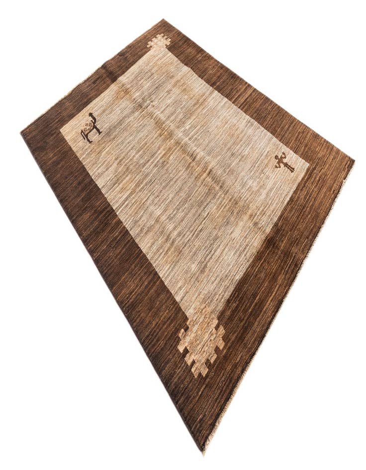 Detail image of  4' 10 x 6' 4  Hand Knotted Modern Ziegler Rug