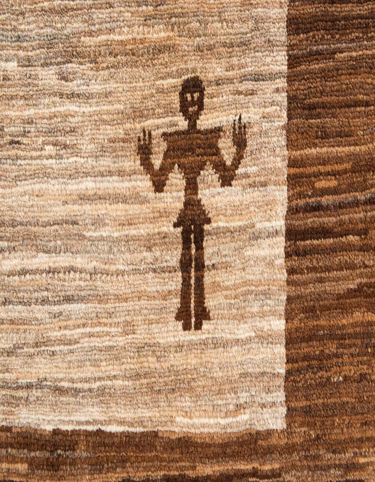 Detail image of  4' 10 x 6' 4  Hand Knotted Modern Ziegler Rug