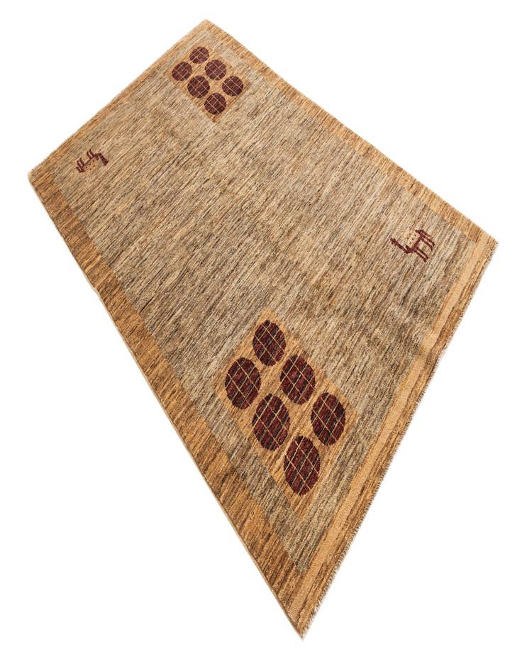 Detail image of  4' 1 x 6' 4  Hand Knotted Modern Ziegler Rug