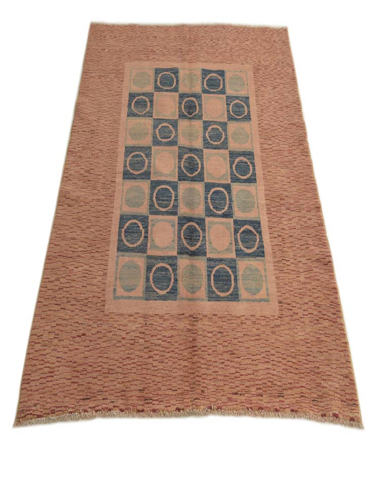 Detail image of  4' 10 x 6'  Hand Knotted Modern Ziegler Rug