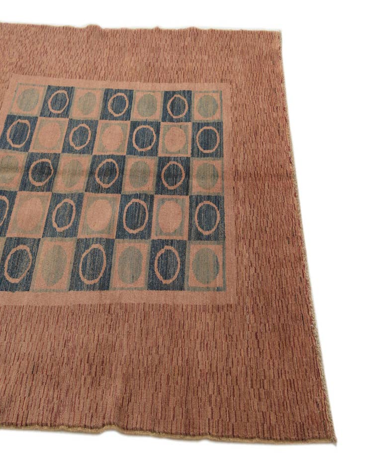 Detail image of  4' 10 x 6'  Hand Knotted Modern Ziegler Rug