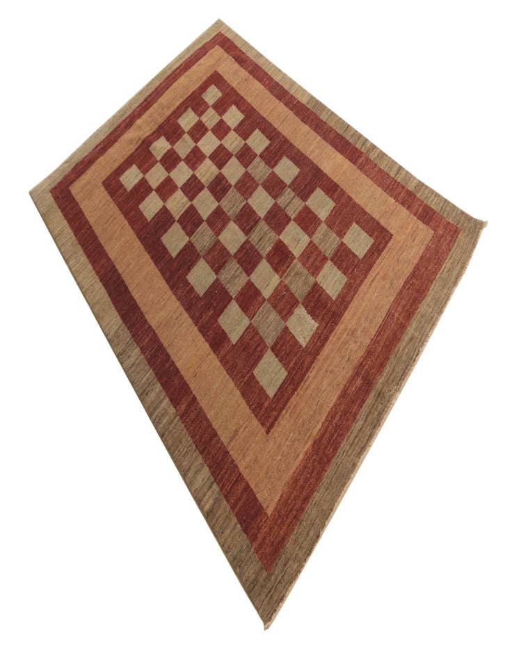 Detail image of  4' 9 x 6' 6  Hand Knotted Modern Ziegler Rug