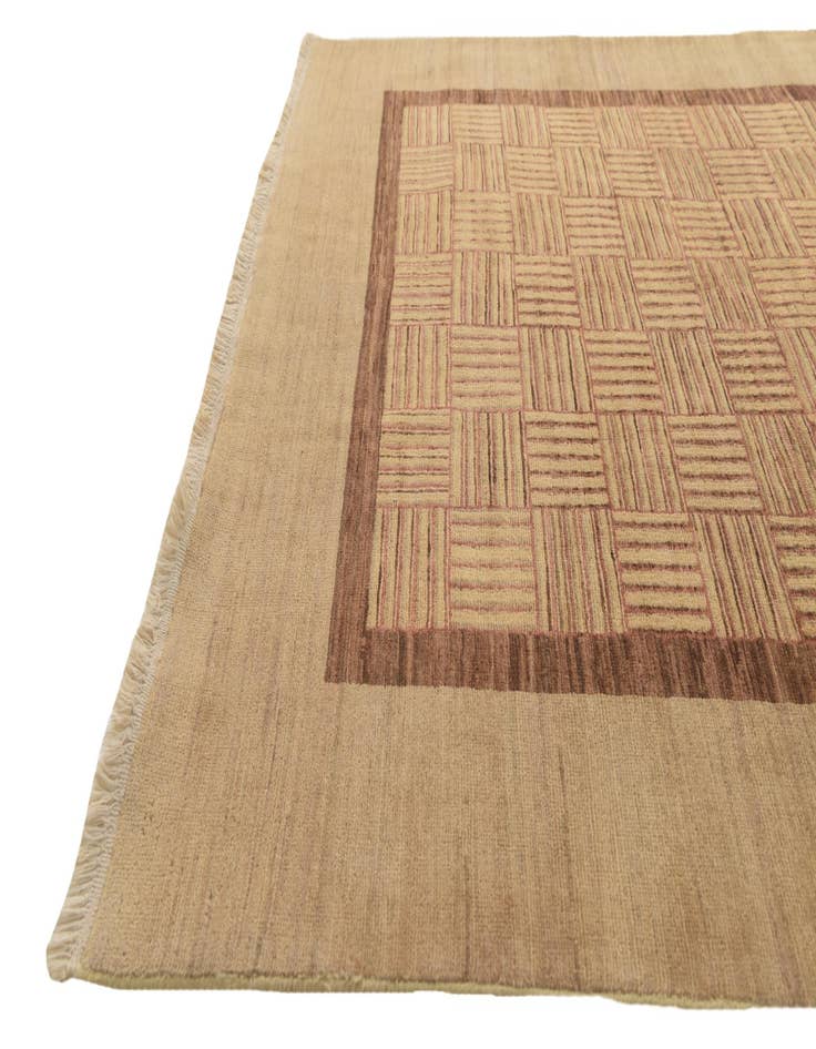 Detail image of  4' 10 x 7'  Hand Knotted Modern Ziegler Oriental Wool Rug