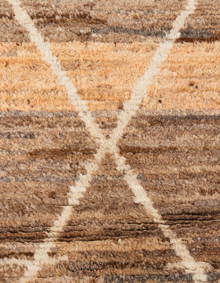 Detail image of  6' 5 x 9' 5  Hand Knotted Moroccan Wool Rug