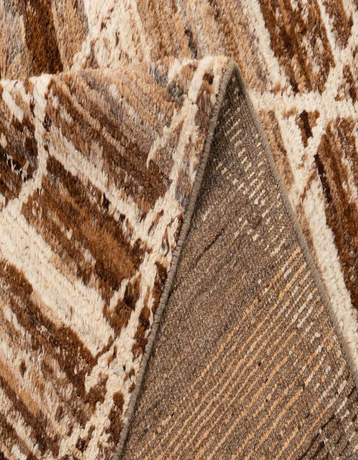 Detail image of  6' 5 x 9' 5  Hand Knotted Moroccan Wool Rug