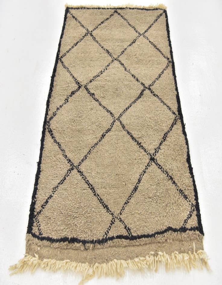 Detail image of  3' 6 x 5' 4  Hand Knotted Moroccan Wool Rug