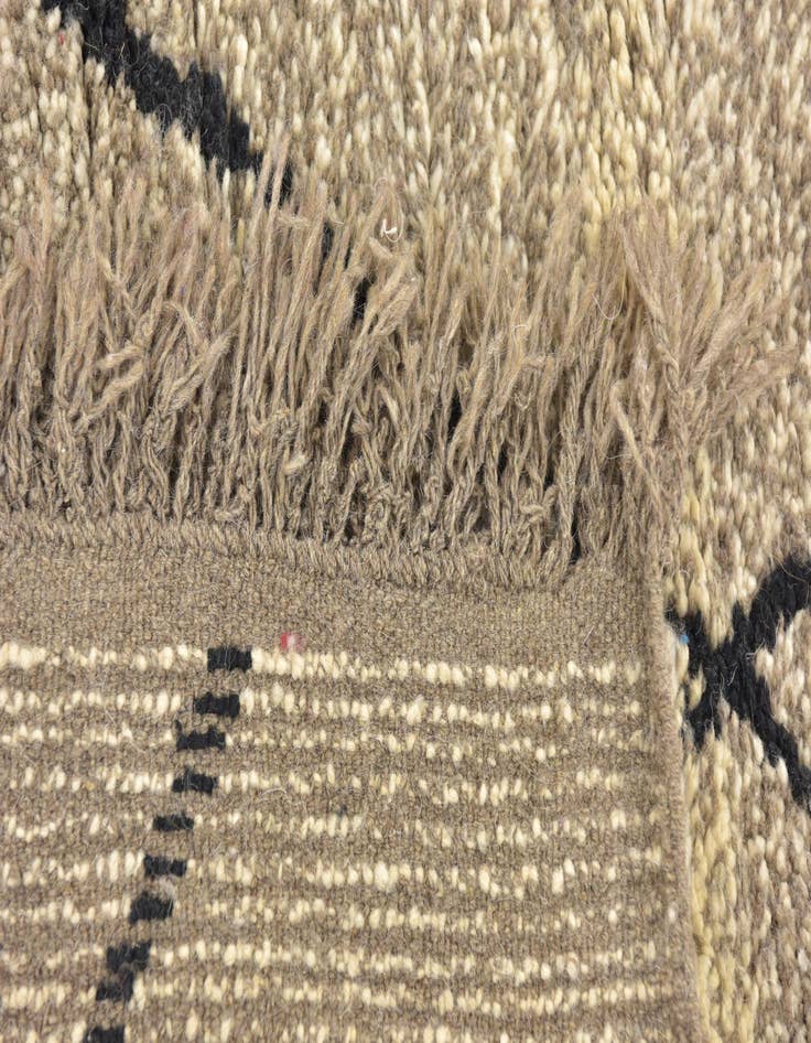 Detail image of  6' 8 x 9' 2  Hand Knotted Moroccan Wool Rug