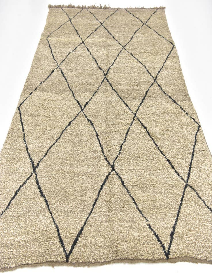 Detail image of  6' 8 x 9' 2  Hand Knotted Moroccan Wool Rug