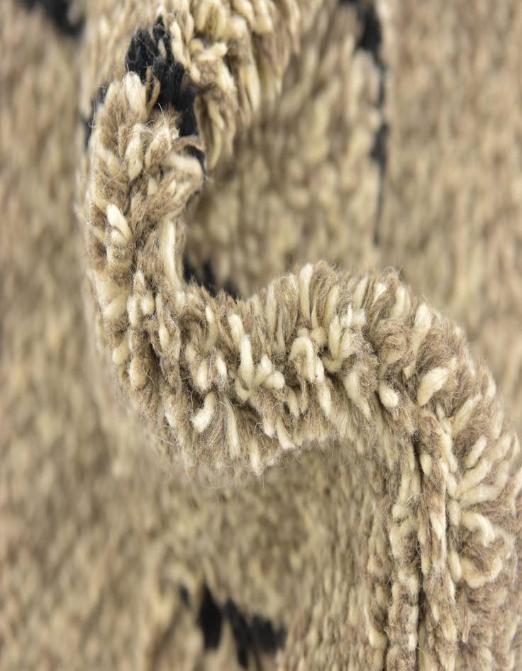 Detail image of  6' 8 x 9' 2  Hand Knotted Moroccan Wool Rug