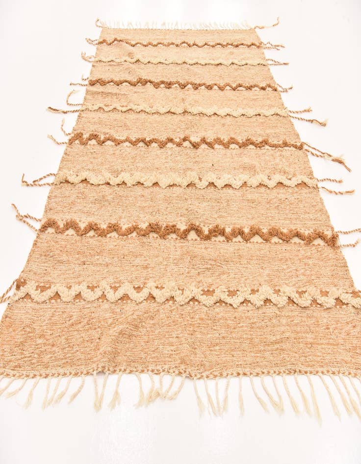 Detail image of  6' 9 x 10'  Hand Knotted Moroccan Wool Rug