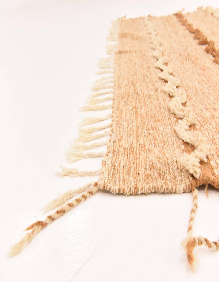 Detail image of  6' 9 x 10'  Hand Knotted Moroccan Wool Rug