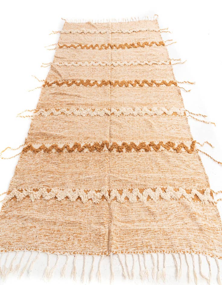 Detail image of  6' 9 x 10'  Hand Knotted Moroccan Wool Rug