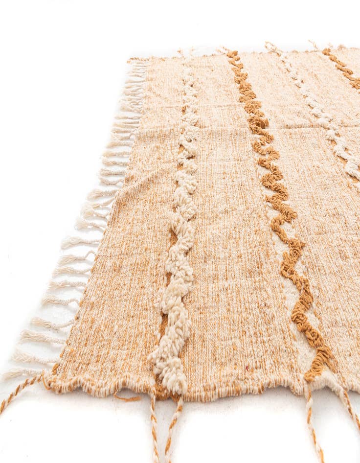 Detail image of  6' 9 x 10'  Hand Knotted Moroccan Wool Rug