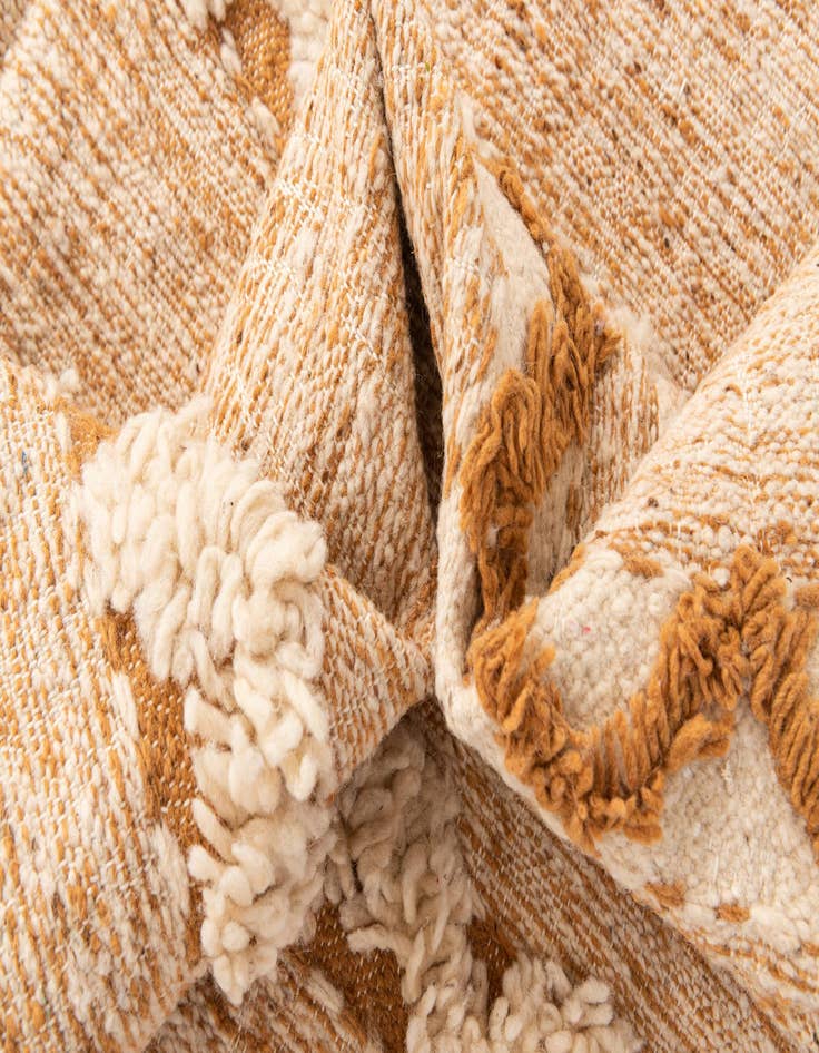 Detail image of  6' 9 x 10'  Hand Knotted Moroccan Wool Rug