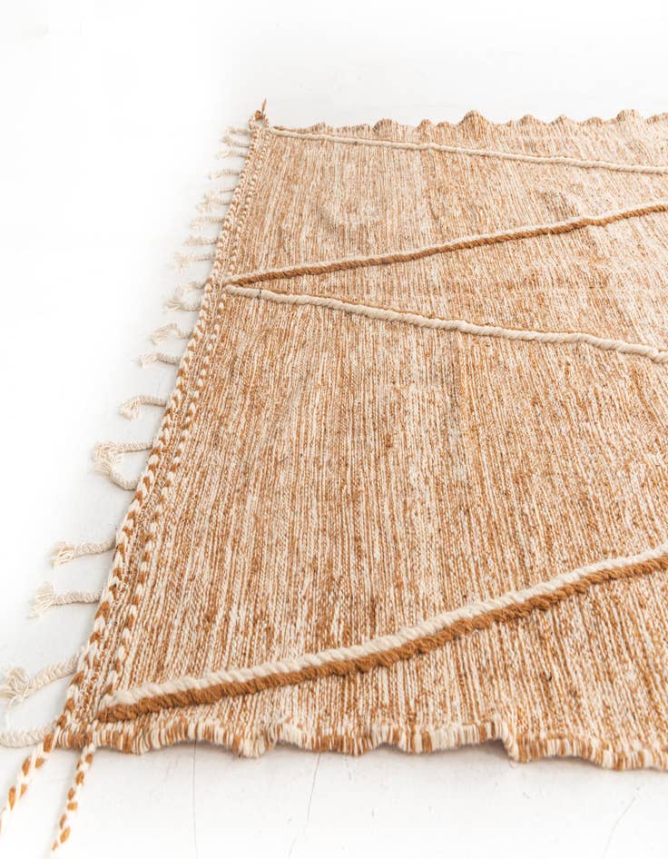 Detail image of  6' 5 x 10' 5  Hand Knotted Moroccan Wool Rug