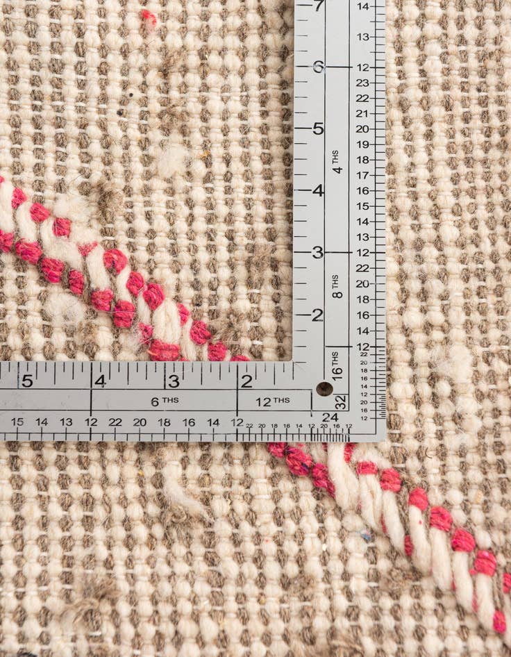 Detail image of  6' 7 x 9'  Hand Knotted Moroccan Wool Rug