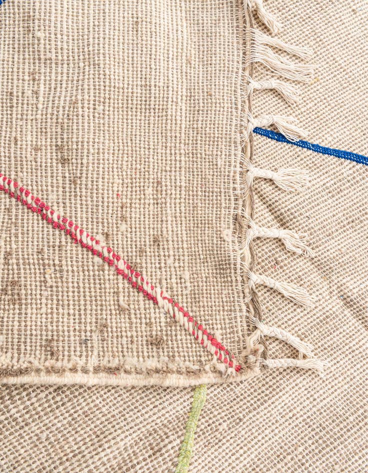 Detail image of  6' 7 x 9'  Hand Knotted Moroccan Wool Rug