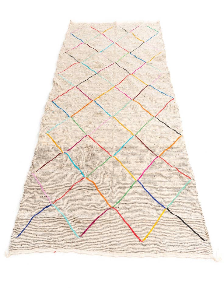 Detail image of  5' x 8'  Hand Knotted Moroccan Wool Rug