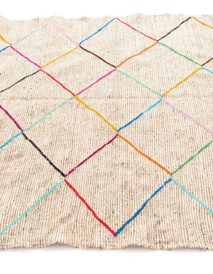 Detail image of  5' x 8'  Hand Knotted Moroccan Wool Rug