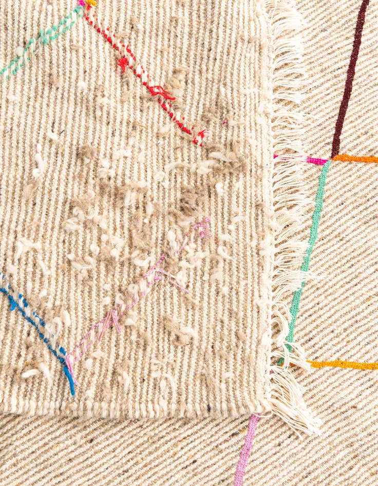 Detail image of  5' x 8'  Hand Knotted Moroccan Wool Rug