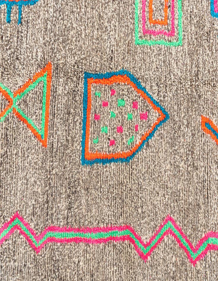 Detail image of  5' x 6' 10  Hand Knotted Moroccan Wool Rug