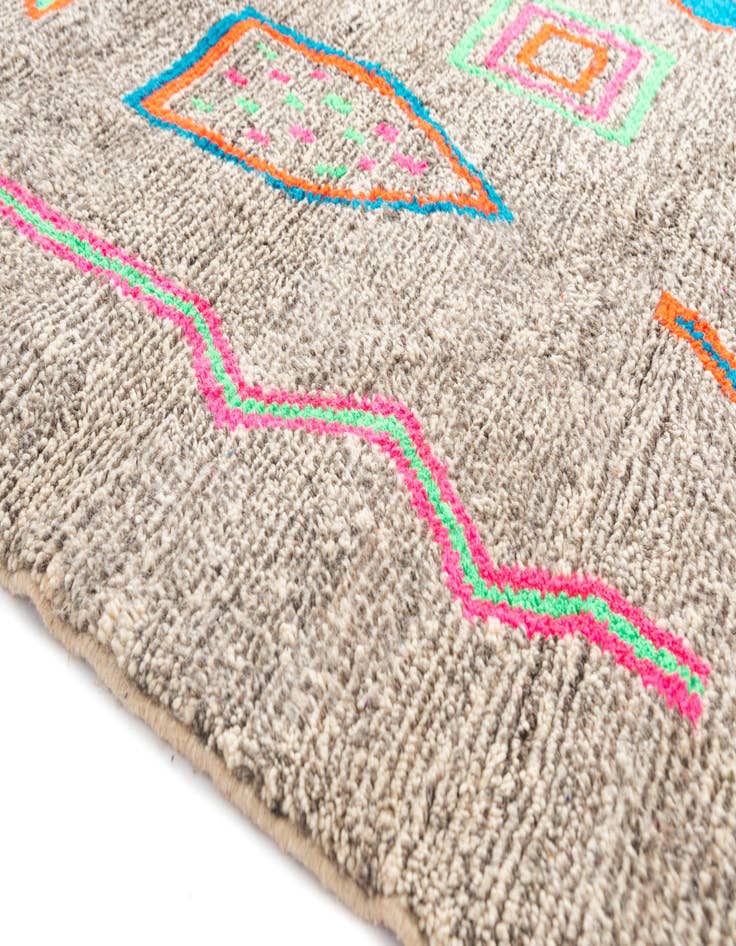 Detail image of  5' x 6' 10  Hand Knotted Moroccan Wool Rug