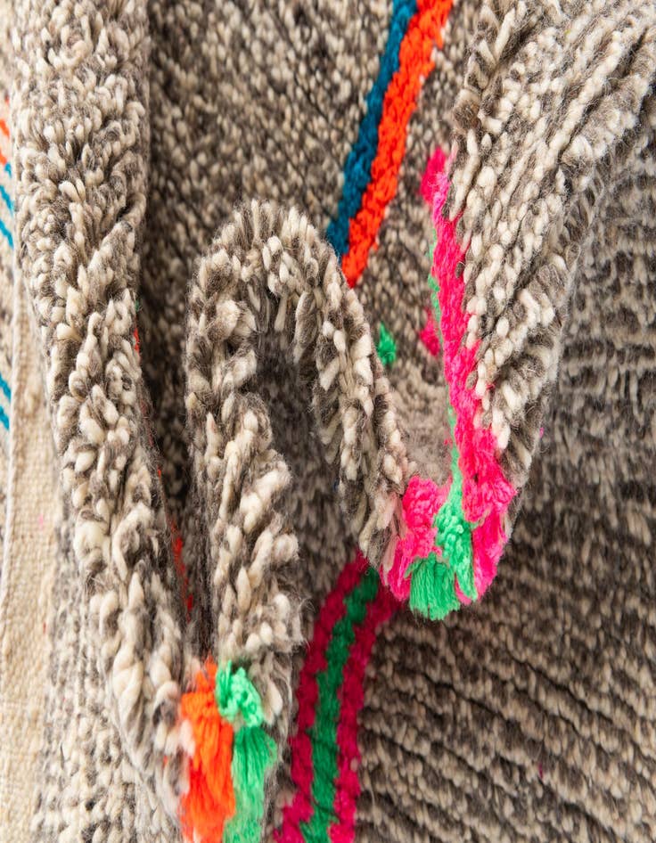 Detail image of  5' x 6' 10  Hand Knotted Moroccan Wool Rug