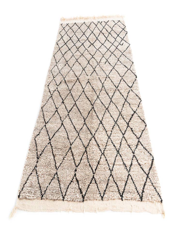 Detail image of  4' 10 x 8' 3  Hand Knotted Moroccan Wool Rug