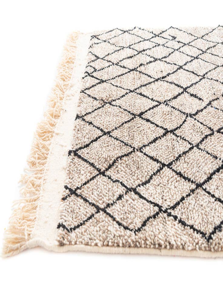 Detail image of  4' 10 x 8' 3  Hand Knotted Moroccan Wool Rug