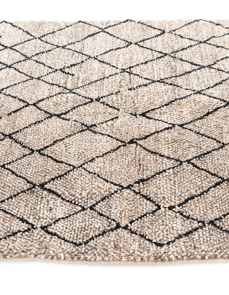 Detail image of  4' 10 x 8' 3  Hand Knotted Moroccan Wool Rug