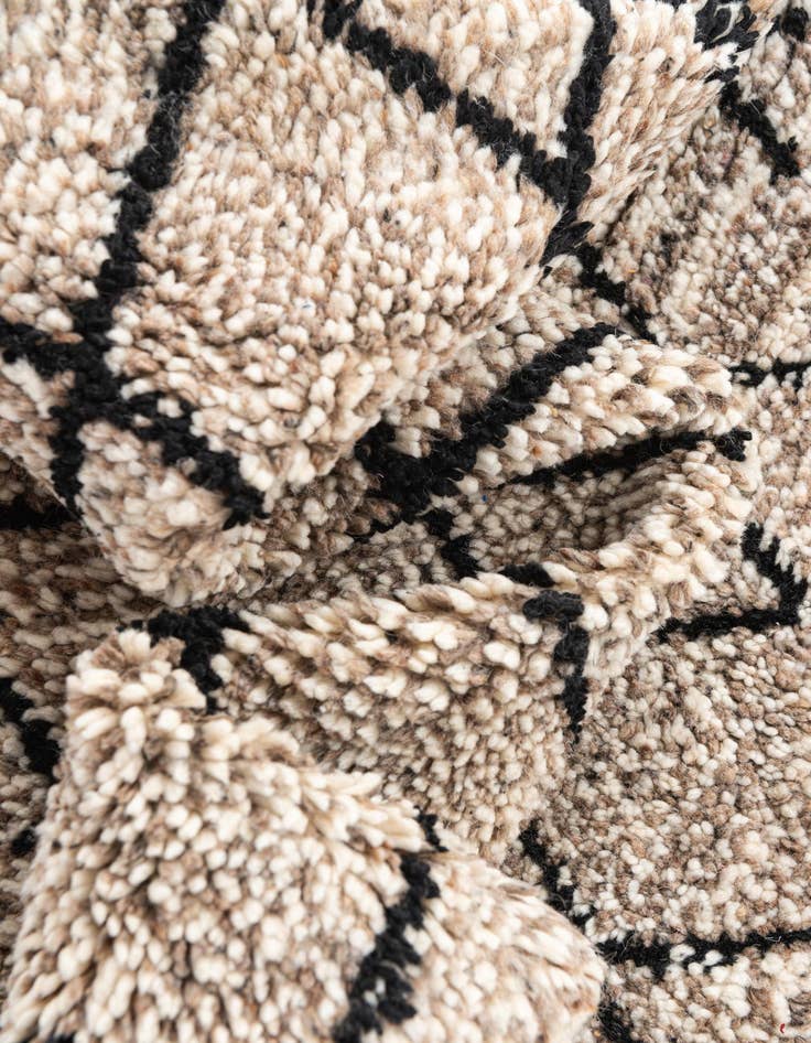 Detail image of  4' 10 x 8' 3  Hand Knotted Moroccan Wool Rug